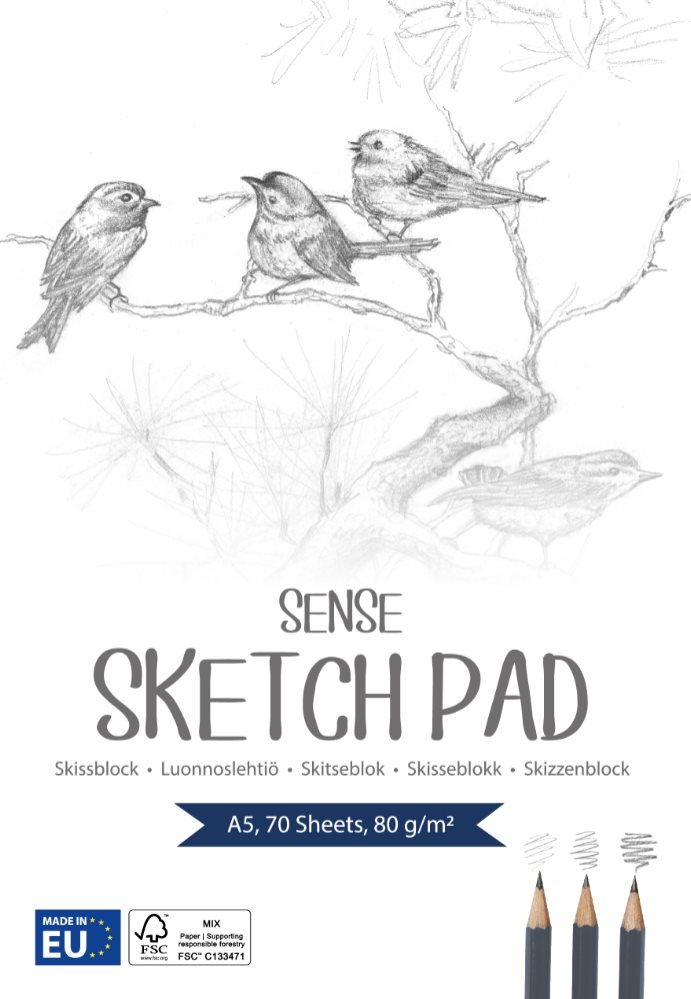Skissblock A5 FSC® 80 gram - 70 blad