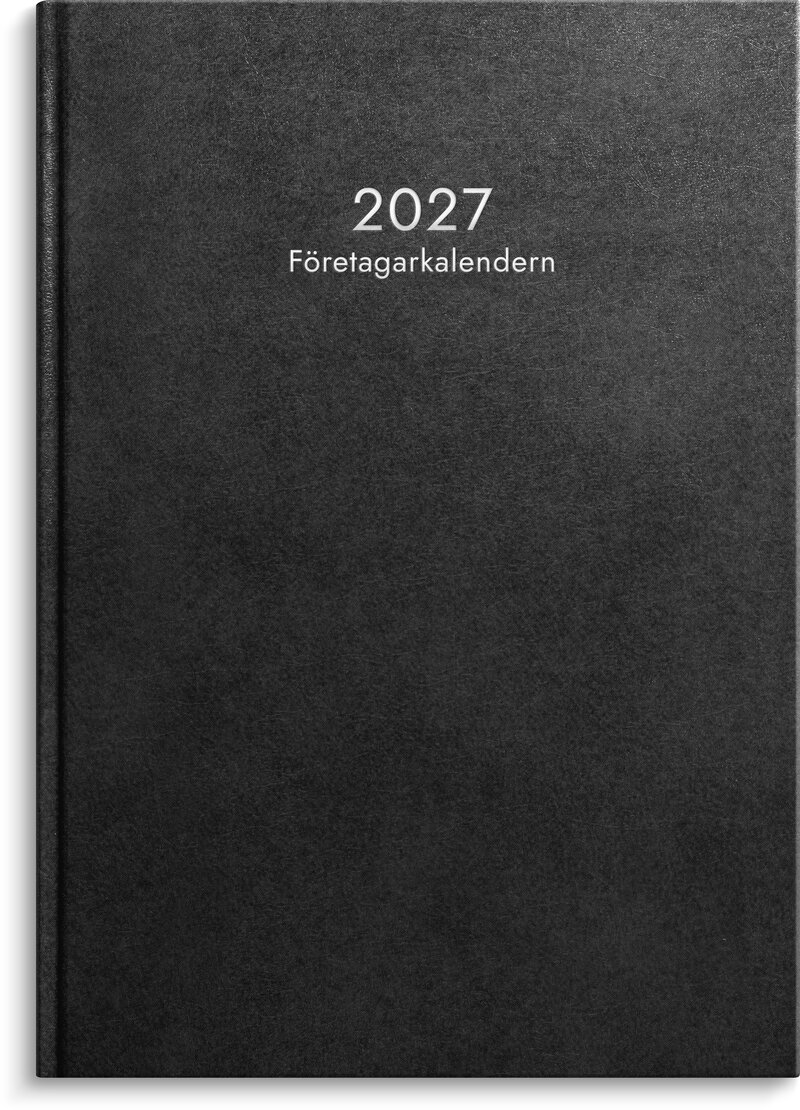 Företagarkalendern 2027 svart konstläder
