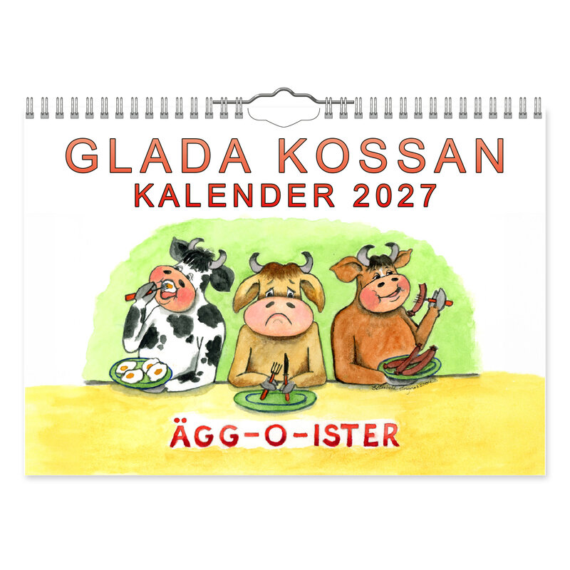 Väggkalender Glada Kossan 2027