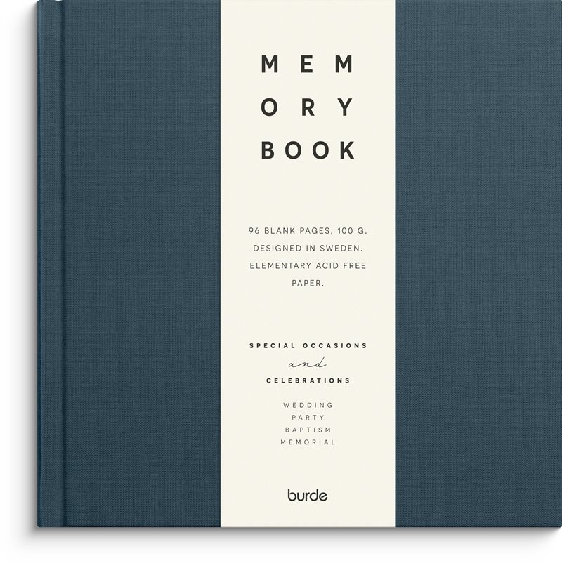 Anteckningsbok - Minnesbok Textile unlined dark blue