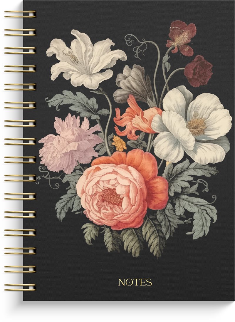 Anteckningsbok - Notebook - A5 Dark Bloom