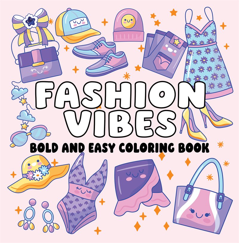 Fashion Vibes Bold and Easy Coloring Book