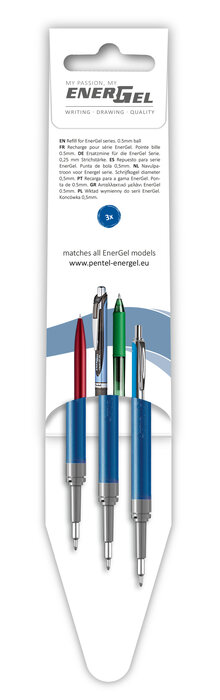 Refill PENTEL EnerGel needle blå 3/fp