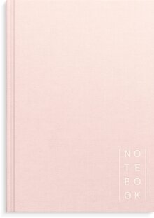 Anteckningsbok linnetextil A5 Olinjerad rosa