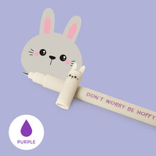 Erasable Gel Pens Rabbit, lila bläck